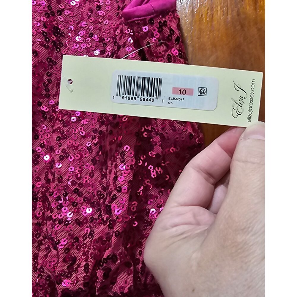 Eliza J Pink Sequin Sleeveless Sheath Dress Size 10 - Picture 7 of 13